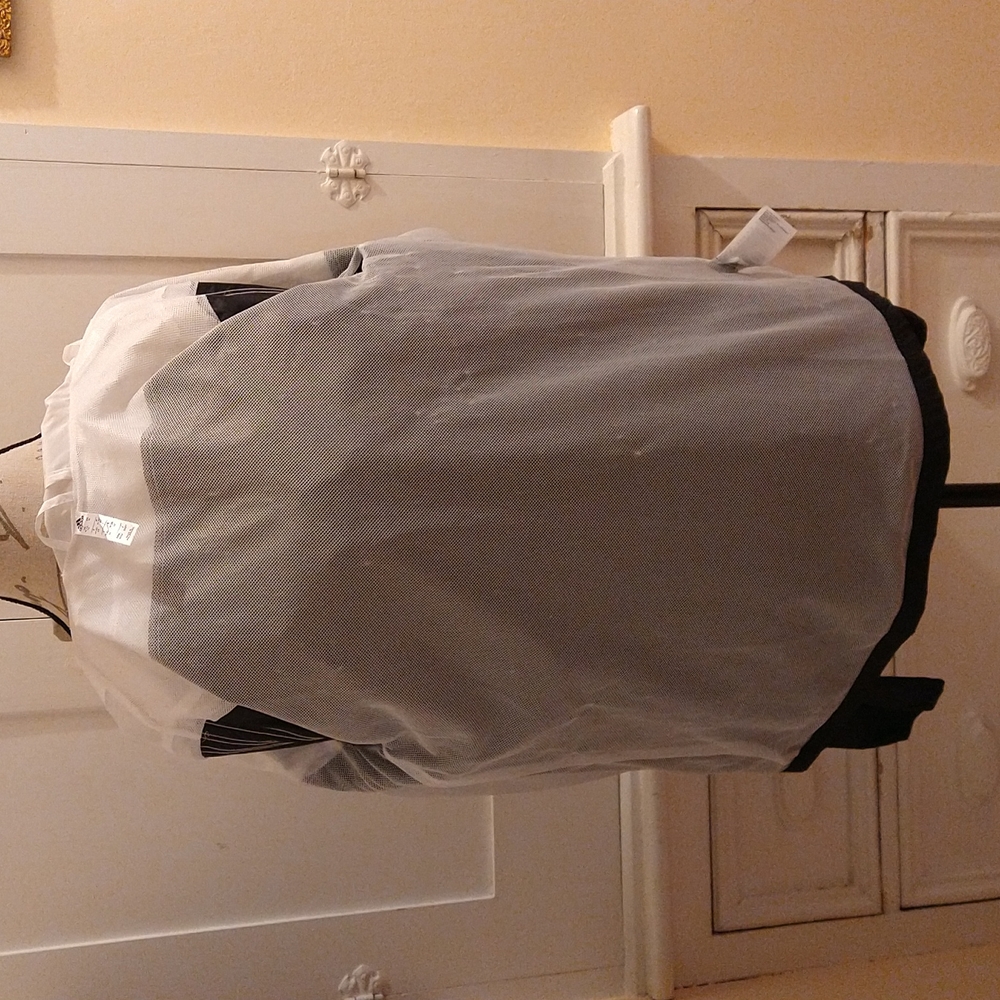 Adidas black and white windbreaker Sz M - Picture 8 of 9